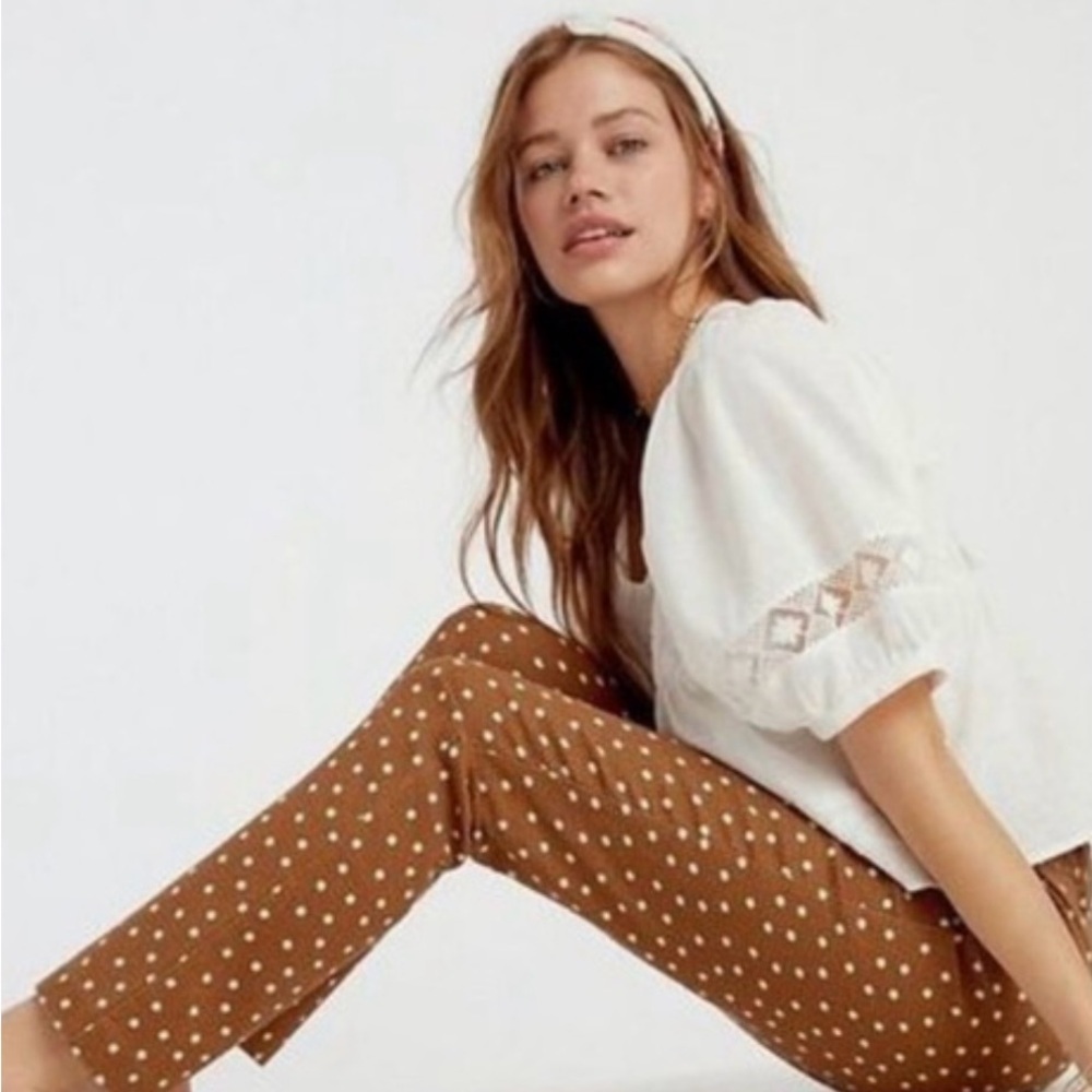 Polka Dot Brown Women's Pants